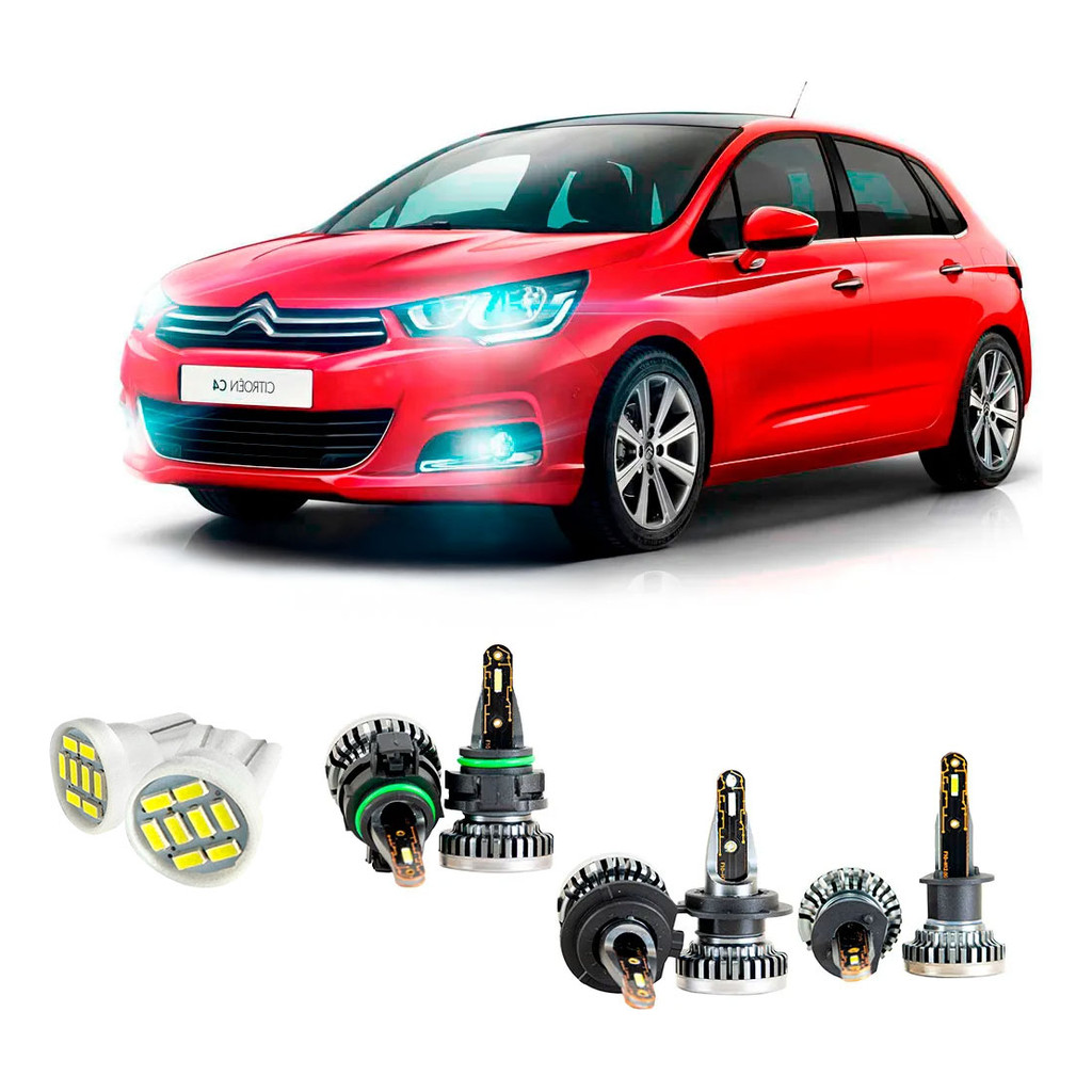 Kit Ultra Led Nano Citroen C4 2010 A 2022 H1 H7 H16 30000lm | Shopee Brasil