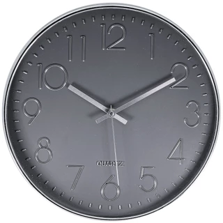 Relógio de parede 30 cm com acabamento cromado YR12SLV - Tuut em Oferta na Shopee