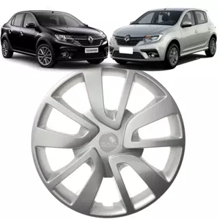 1 Calota Sandero 2014 ate 2020 Aro 15 Polegadas Encaixe Sob Pressão Grid em Oferta na Shopee