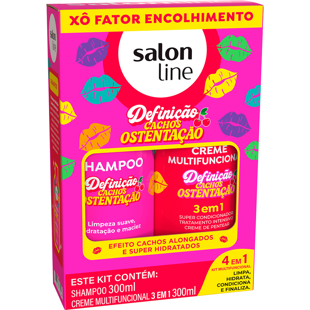 Kit Shampoo e Condicionador Cachos Ostentação Salon Line | Shopee Brasil