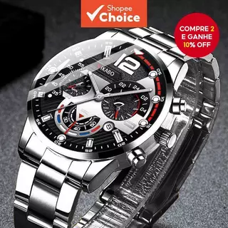 Relógio Masculino Original Negócios E Lazer De Quartzo Em Aço Inoxidável em Oferta na Shopee