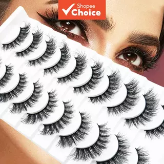 10-Pares de Cílios Postiços de Tira Completa, Estilo Macio e Natural para um Olhar Duradouro e Deslumbrante em Oferta na Shopee
