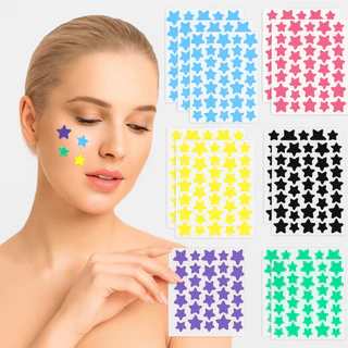 Kit 480 Adesivos Hidrocoloide Para Espinhas em Formato de Estrela Colorida – Tratamento Antiacne -WL em Oferta na Shopee