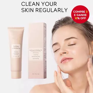 O gel esfoliante remove a pele morta, limpa o queratina facial, desobstrui os poros e hidrata a pele. em Oferta na Shopee