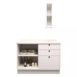 Conjunto para Banheiro Herval Viana, 2 Peças, Branco Ártico, 120 cm em Oferta na Shopee