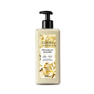 Eudora Instance Obsessão por Baunilha Creme Hidratante Desodorante Corporal 400ml em Oferta na Shopee