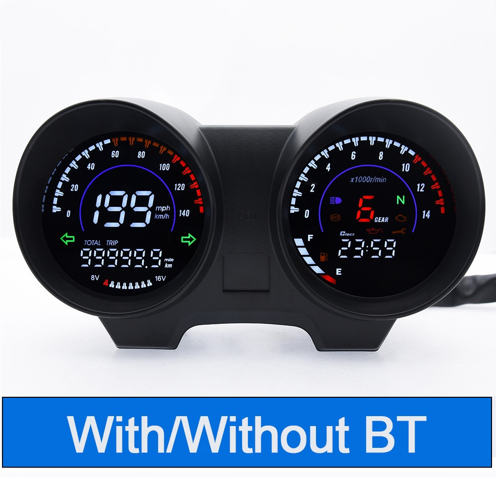 HD Atualização LED Painel Digital Da Motocicleta RPM Medidor De ...