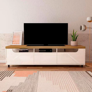Rack Mercury para TV de até 75 Polegadas com 2 Portas e 1 Gaveta Artely Móveis em Oferta na Shopee