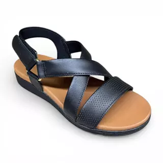 Sandalia Usaflex AN04001001 Couro Anabela Conforto Feminina em Oferta na Shopee