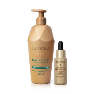 Eudora Kit La Piel: Sérum Corporal Booster de Biocolágeno 25ml + Hidratante Corporal 400ml em Oferta na Shopee