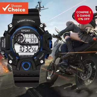 Relógio Esportivo Tático Masculino-Display Digital LED , Luz Noturna Para Aventuras Ao Ar Livre E Treinamento Noturno em Oferta na Shopee