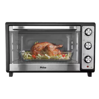 Forno Elétrico Philco 60L Preto Inox 4 Resistências PFE60I Forno Elétrico Philco 60L Preto Inox 4 Resistências PFE60I