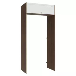 Porta-Geladeira 103 cm 1 Porta Basculante Rustic/Branco Vik Madesa em Oferta na Shopee