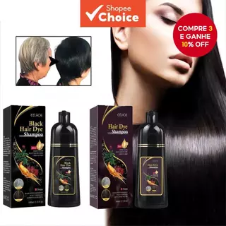 Shampoo Preto Brilhante | Umidade Profunda E Brilho Intenso Para Cobertura De Cabelos Brancos Beirou Blackening em Oferta na Shopee