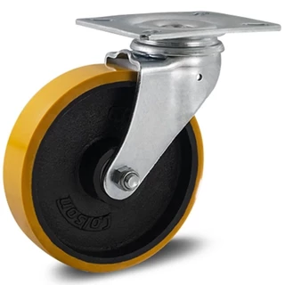 Rodízio giratório com placa Colson 5" PU moldado - GLP.514.PF.E - Colson em Oferta na Shopee