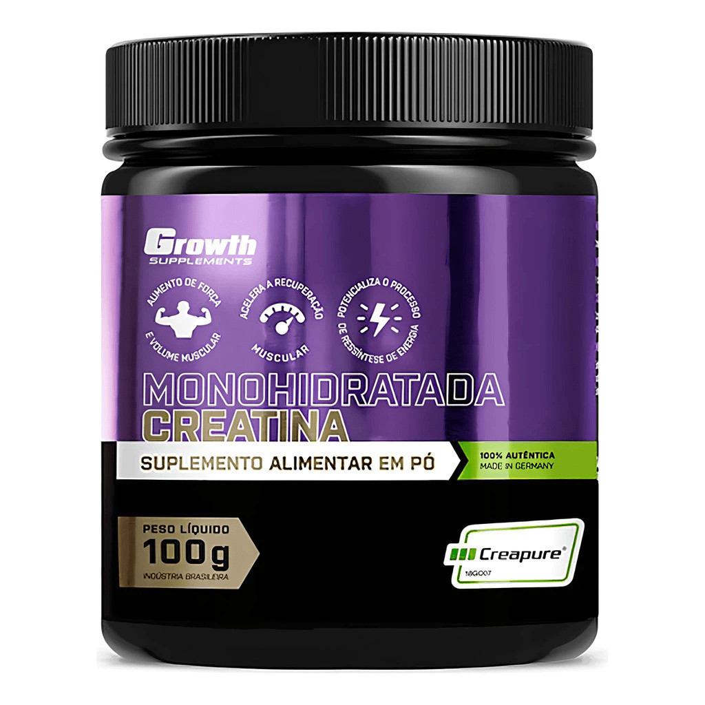 Creatina Creapure Monohidratada - 100g - Growth Supplements | Shopee Brasil
