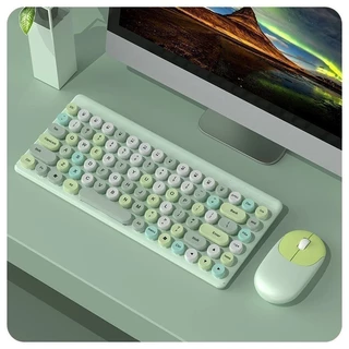 Conjunto Teclado e Mouse Sem Fio 2.4GHz Ultrafino Wireless USB Portátil Ergonômico Plug Play Notebook PC Home Office
