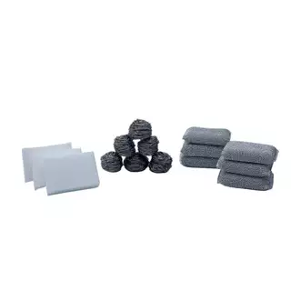 Kit Esponjas Aço Inox, Poliéster E Melamina 15 Peças Simplo em Oferta na Shopee