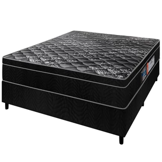 Cama Box Casal + Colchão Casal Diplomata Orthopedic com Espuma D-45 65x138x188 cm Portobel em Oferta na Shopee