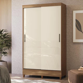 Guarda-roupa Santos Andirá Fit 2 Portas 2 Gavetas com Cabideiro e Maleiro Solteiro 106,6cm Largura em Oferta na Shopee