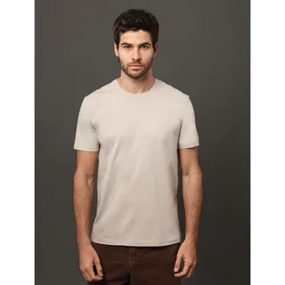 Camiseta Masculina Patch Manga Calvin Klein Jeans - Caqui Claro em Oferta na Shopee