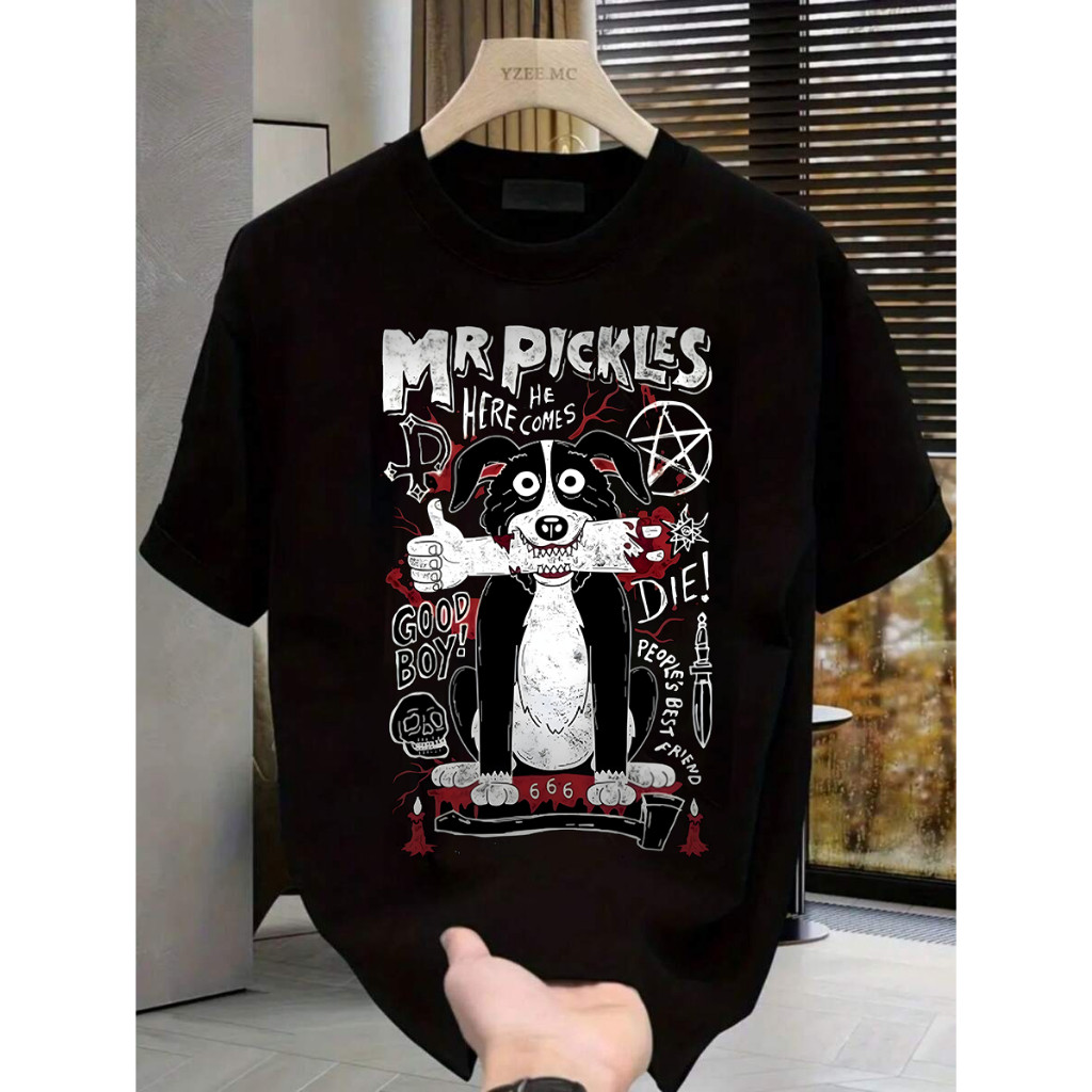 Camiseta Masculina Unissex Mr Pickles Série Animada Oversized