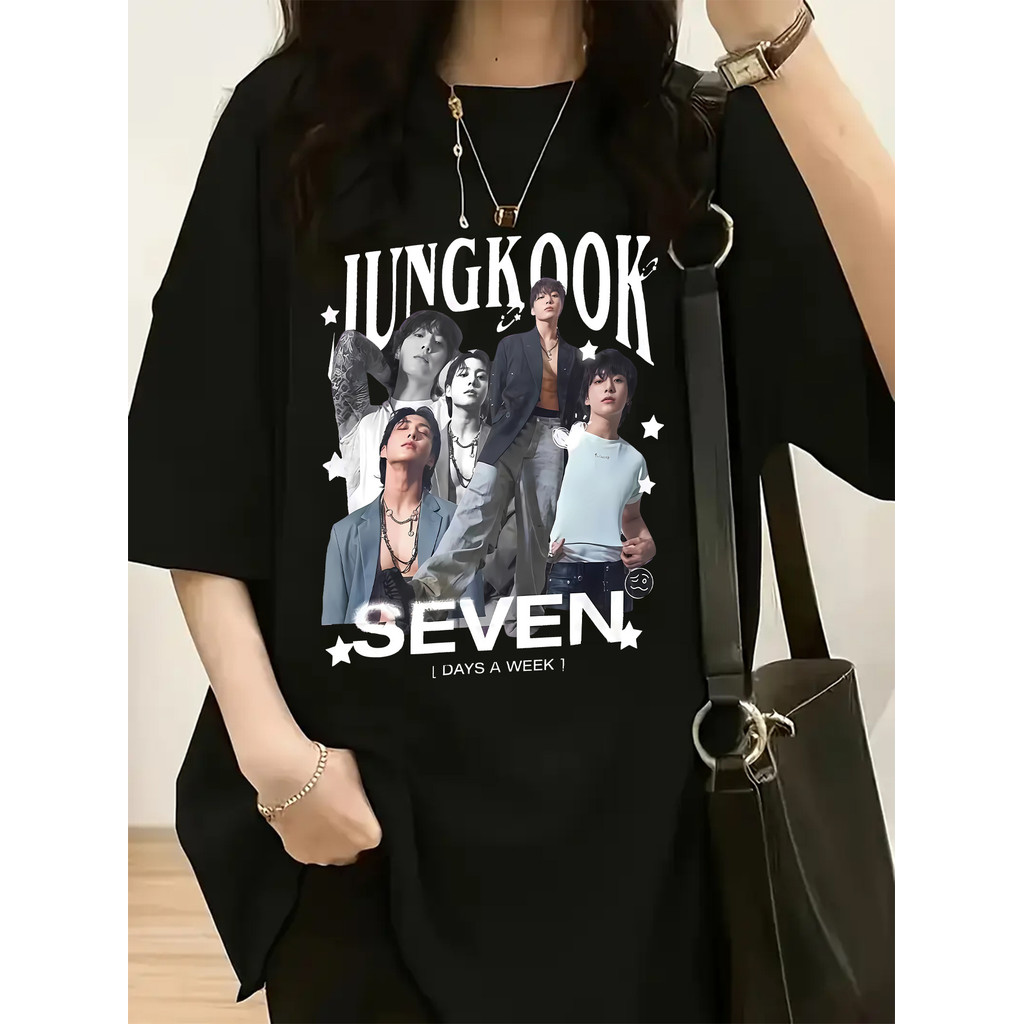 Camiseta Feminina Jungkook Seven Days a Week K Pop BTS Tracklist