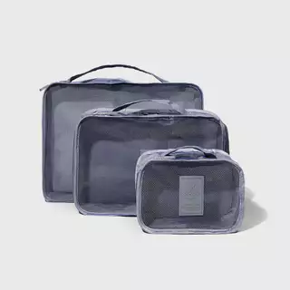 Organizador de Viagem Cinza - Trip Organizer 3un em Oferta na Shopee