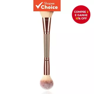 Pincel Facial Dupla Face Champanhe De Luxo – Liquidificador Versátil De Contorno E Blush Para Maquiagem Em Pó em Oferta na Shopee
