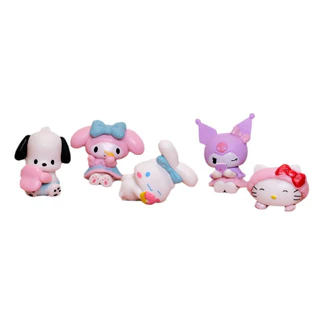 5 Pçs/Set 4cm Dos Desenhos Animados Anime Minha Melodia Série DIY Mini Decoração Kuromi Cinnamoroll Pochacco Olá Kitty P em Oferta na Shopee