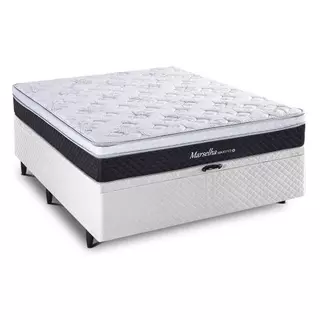 Cama Baú Casal Herval Marselha, Molas Maxspring, 71x138x188 cm em Oferta na Shopee