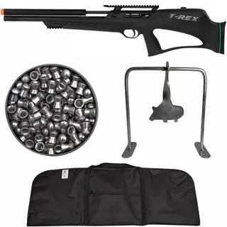 Carabina de Pressão PCP T-Rex Bullpup 5.5mm FXR279 Com Válvula Reguladora - Artemis + Capa + Chumbo + Alvo Javali em Oferta na Shopee