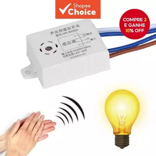 220V Sensor Interruptor De Luz Inteligente On Off Detector Som Voz Smart Auto Home Control Corredor Armazém em Oferta na Shopee