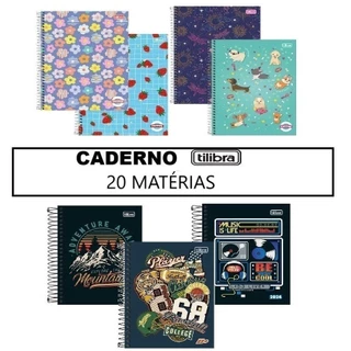 Caderno Tilibra Feminino E Masculino 20 Matérias 320 Folhas 27,5X20CM Pepper Capa Dura Universidade em Oferta na Shopee
