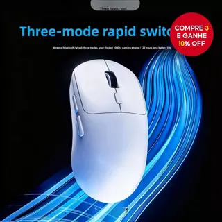 Mouse de jogos Bluetooth de três modos silencioso de escritório multicolorido e mouse pad em Oferta na Shopee