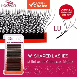 Extensões De Cílios Fadavn 12 Fileiras , M Curl 3D 4D 5D W Fox Volume Estilo Brasileiro em Oferta na Shopee