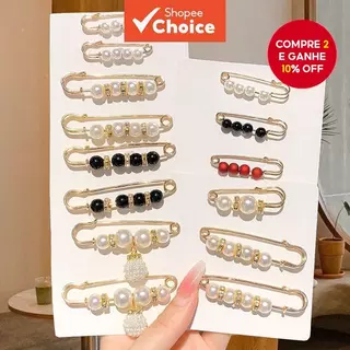 Conjunto De Broche De Cintura De Pérola Coreana , 14 Peças , Alfinetes De Corpete Da Moda Para Mulheres em Oferta na Shopee