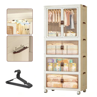 Organizador Dobrável 65cm Grande Cor de Leite Multiuso Armário Dobrável em Oferta na Shopee
