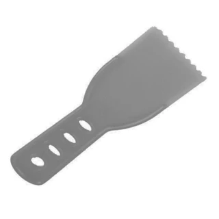 Espátula plástica dentada 60 mm - Compel em Oferta na Shopee