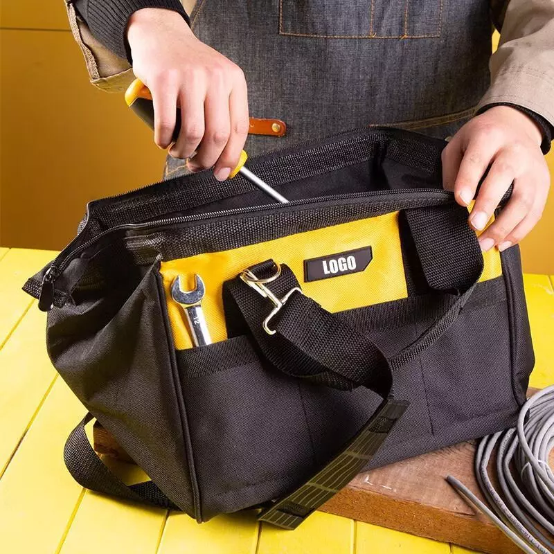 Bolsa Ferramentas 40CM Eletricista à Prova D'Água com Múltiplos Bolsos para Uso ao Ar Livre