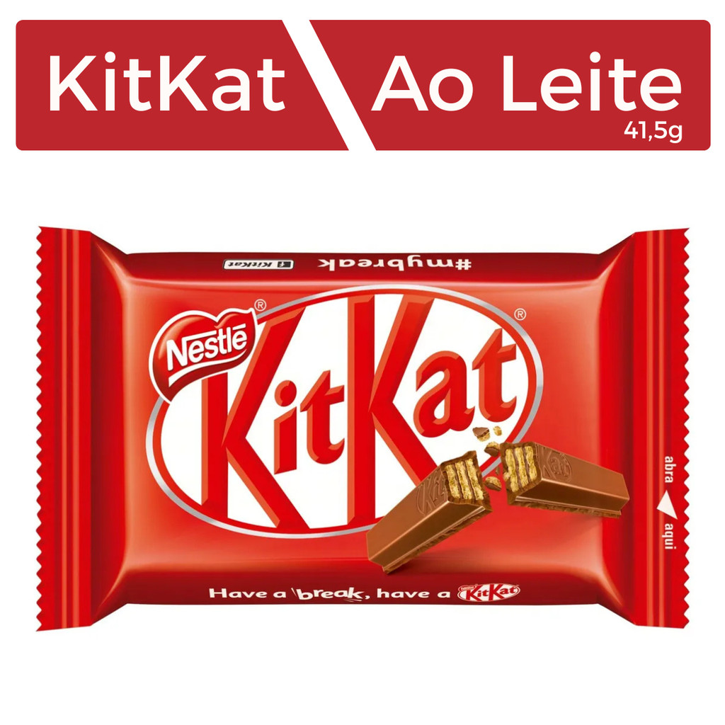 Kit Kat Nestlé Chocolate Ao Leite 41,5g | Shopee Brasil