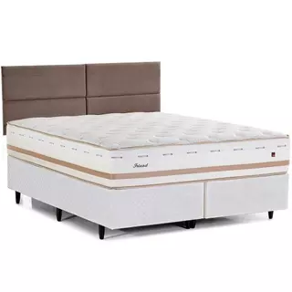 Cama Box com Cabeceira Queen Herval Irland, de Molas Maxspring, 72x158x198 cm em Oferta na Shopee