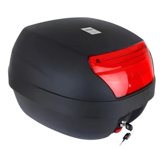 Bauleto Moto 28 Litros Pro Tork Smart Lente Vermelha Preto