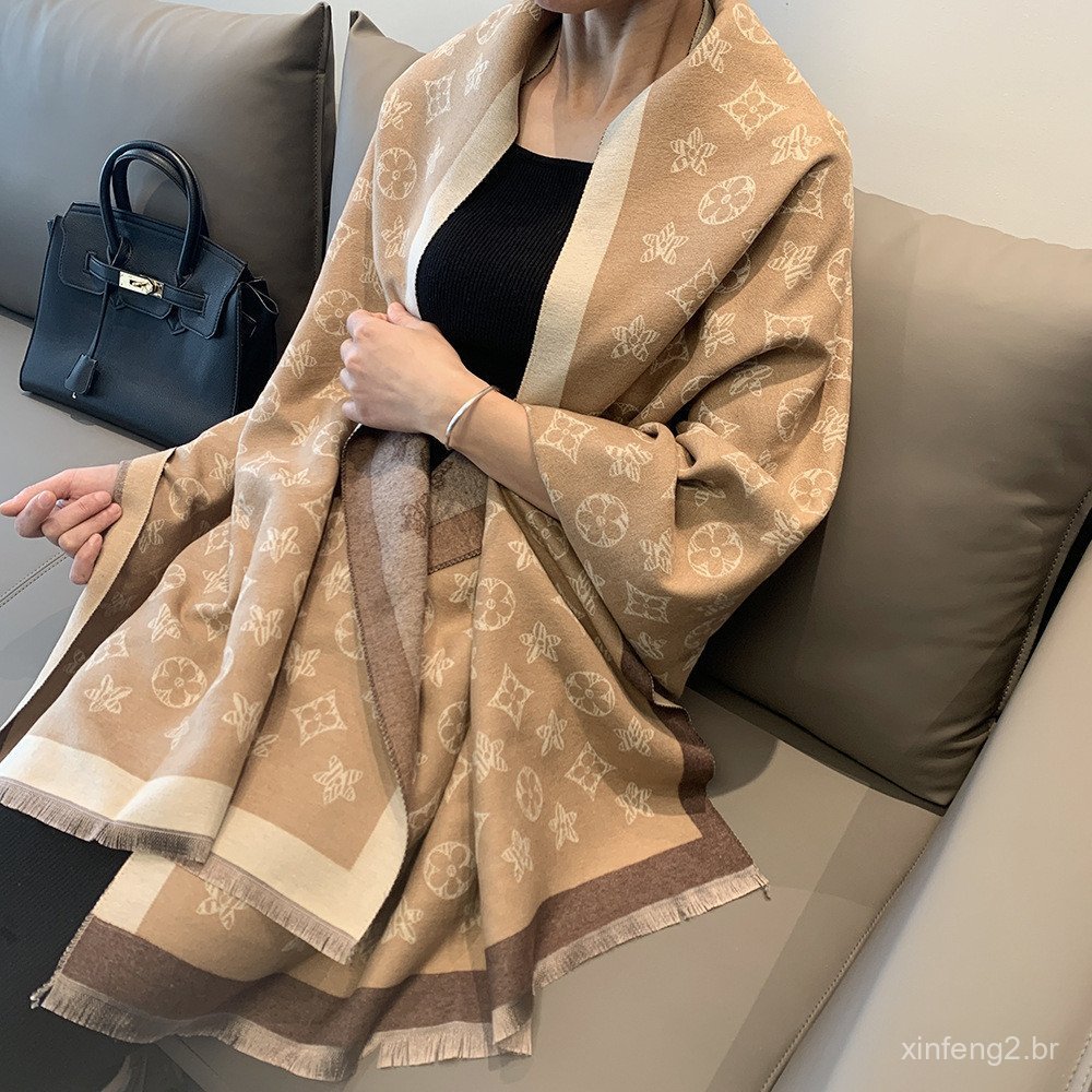 美品❣️HYEON❣️へヨン❣️HAND MADE❣️チェスターコート❣️キャメル❣️ Delicado e Amigo da Pele] Xale de Caxemira de Alta Qualidade para