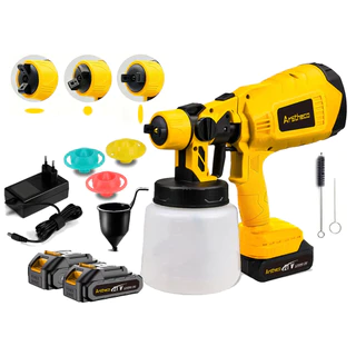 pistola pulverizador tinta portatil 21v duas baterias 800W Arstheco em Oferta na Shopee