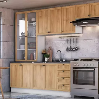 Armário de Cozinha Completo Ditália Berlim 5 Peças CV/BR B5 em Oferta na Shopee