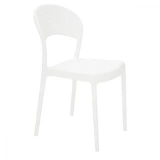 Cadeira plástica com encosto fechado branca Sissi Tramontina em Oferta na Shopee