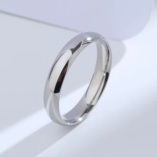 Aliança de Namoro Fina 4mm Abaulada em Aço Inox 316L Prata / Anel Unissex Hipoalergênico - WL em Oferta na Shopee