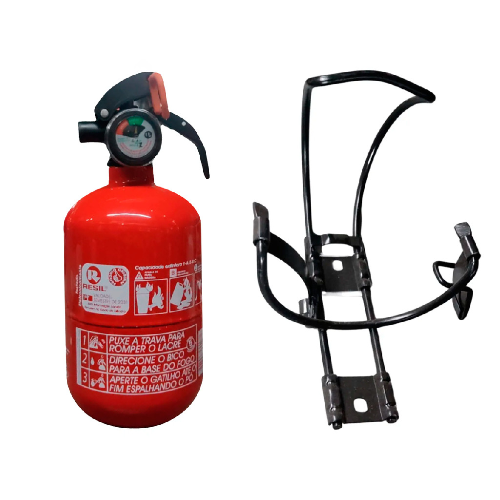 Kit Extintor De Incendio 1kg Tipo Bolinha Resil C/ Suporte | Shopee Brasil