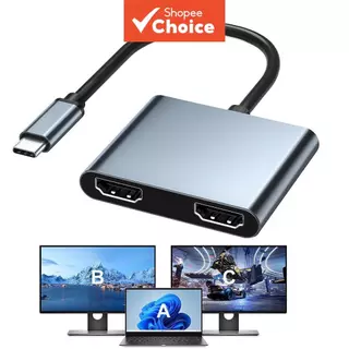 USB-C Para Dual 4K HDMI Display Adaptador Conversor Monitor Estendido MacBook